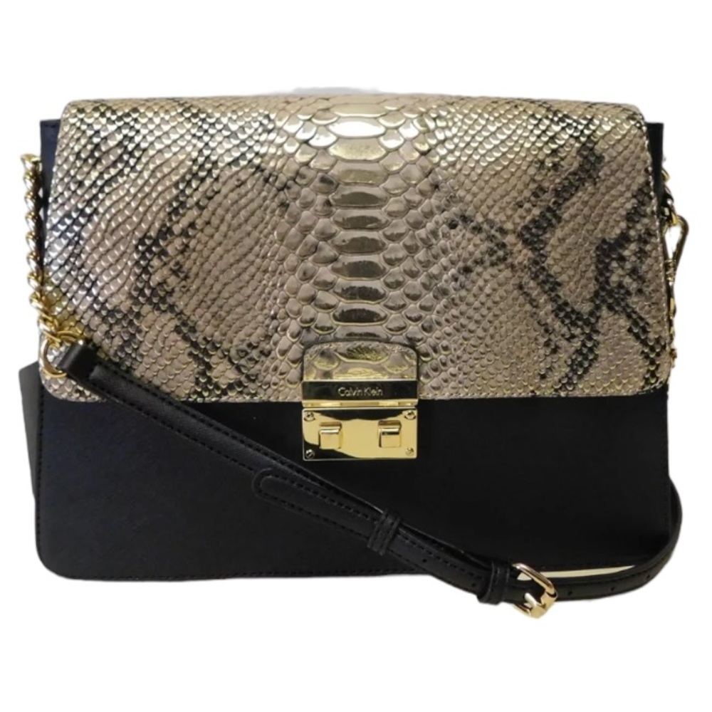 CALVIN KLEIN NWT Signature Snake Print Bag
